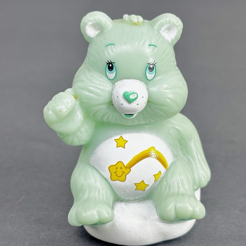 Vintage TCFC‎ Care Bear Wish Bear On Cloud Figurine 2.5 Inch